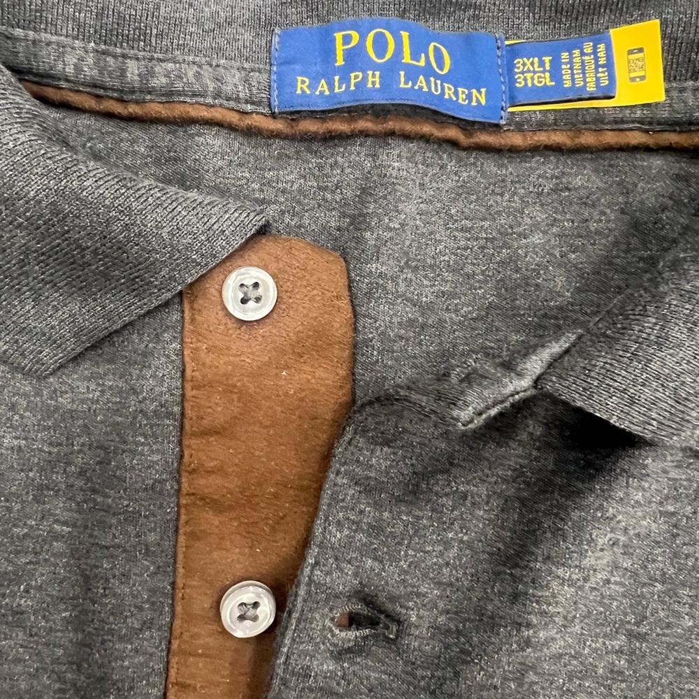 Polo NWOT by Ralph Lauren Charcoal and Chestnut Men's Polo